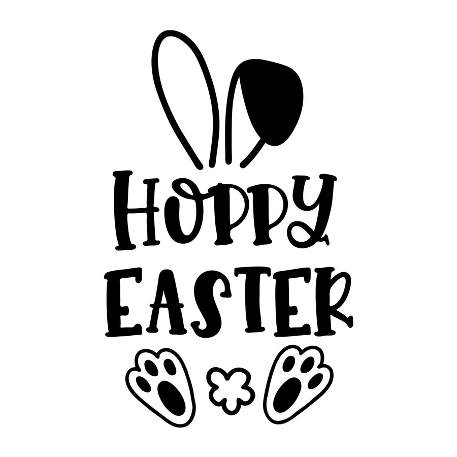 Hoppy Easter SVG design for Cricut, Silhouette, laser cutting, vinyl, sublimation, Easter shirts, signs, decals, mugs, and DIY craft projects.