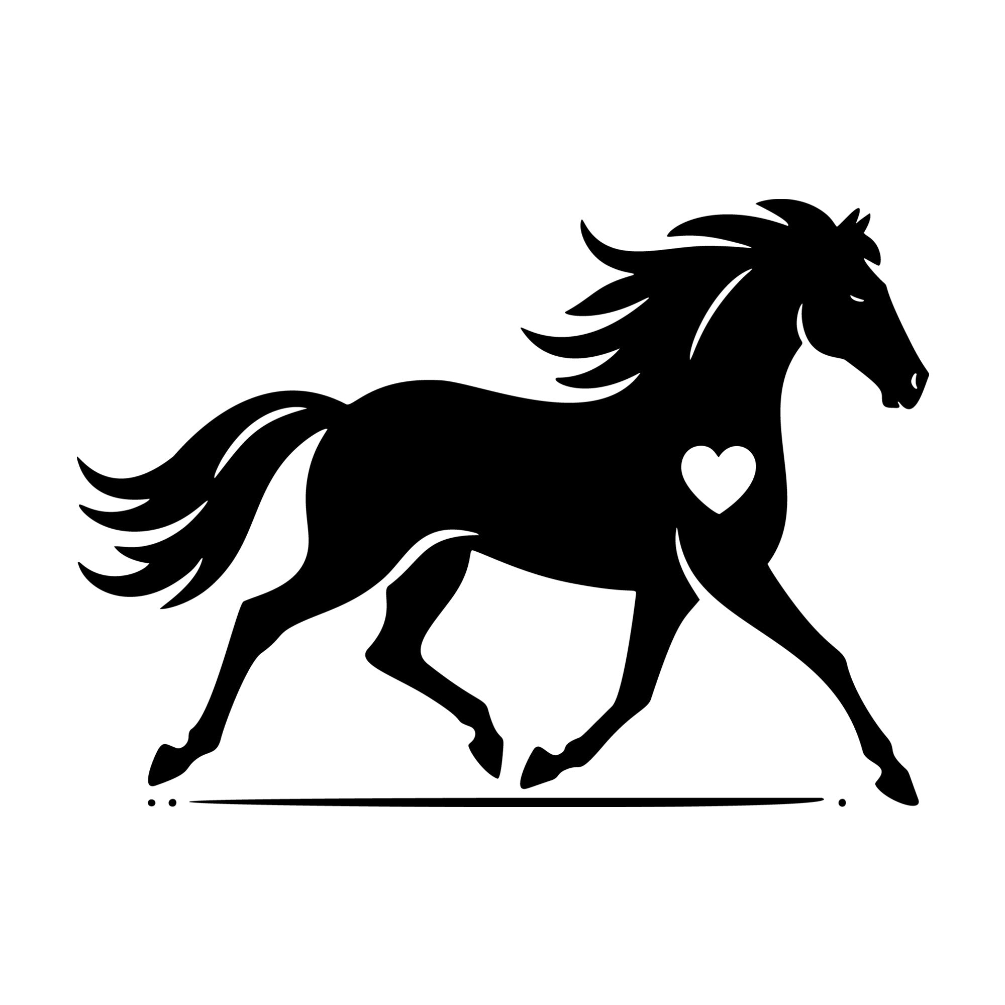 Horse SVG design for Cricut, Silhouette, laser cutting, vinyl, sublimation, and craft projects.