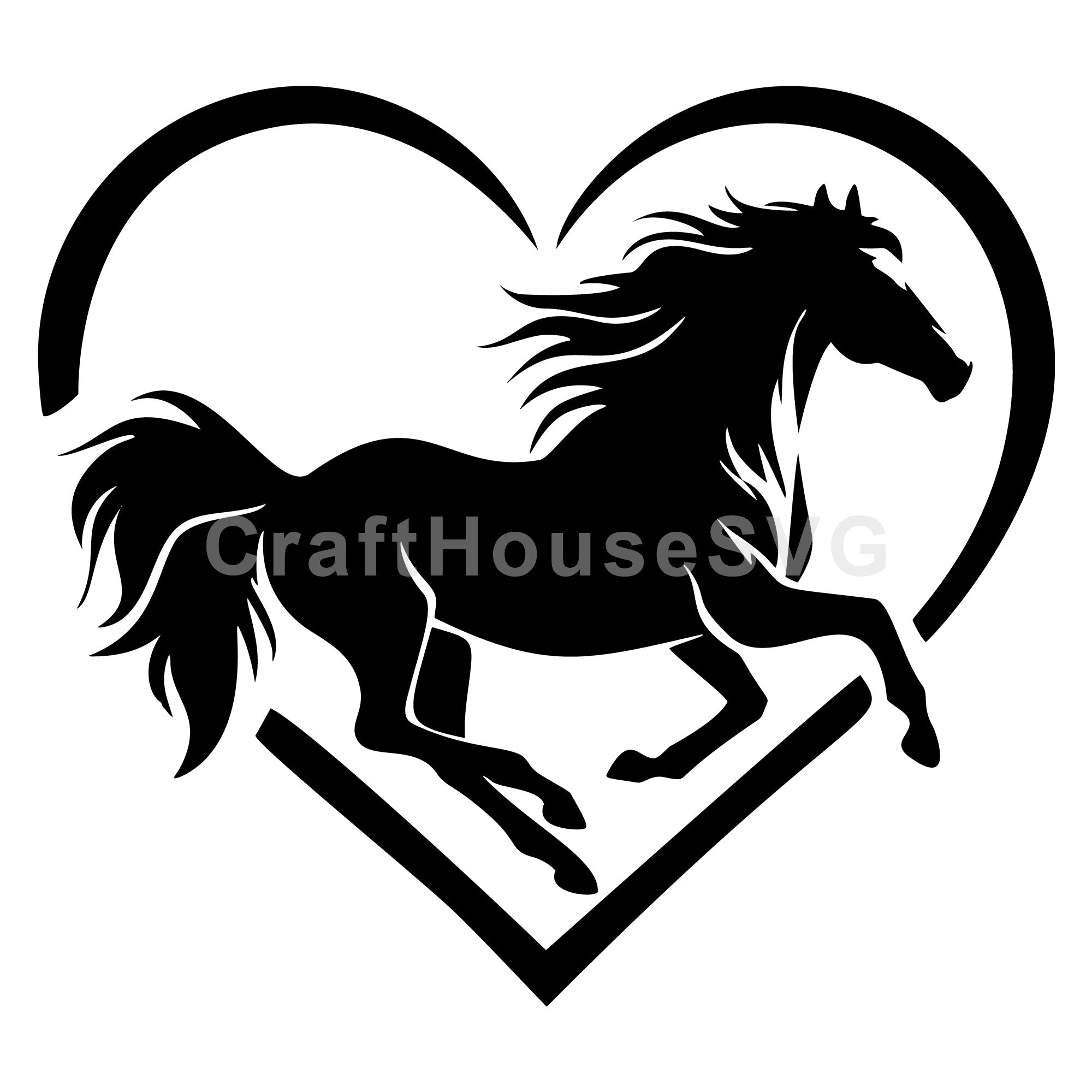 Horse Heart Shape SVG