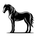 Horse Standing Side View SVG design for Cricut, Silhouette, laser cutting, vinyl, sublimation, and craft projects.