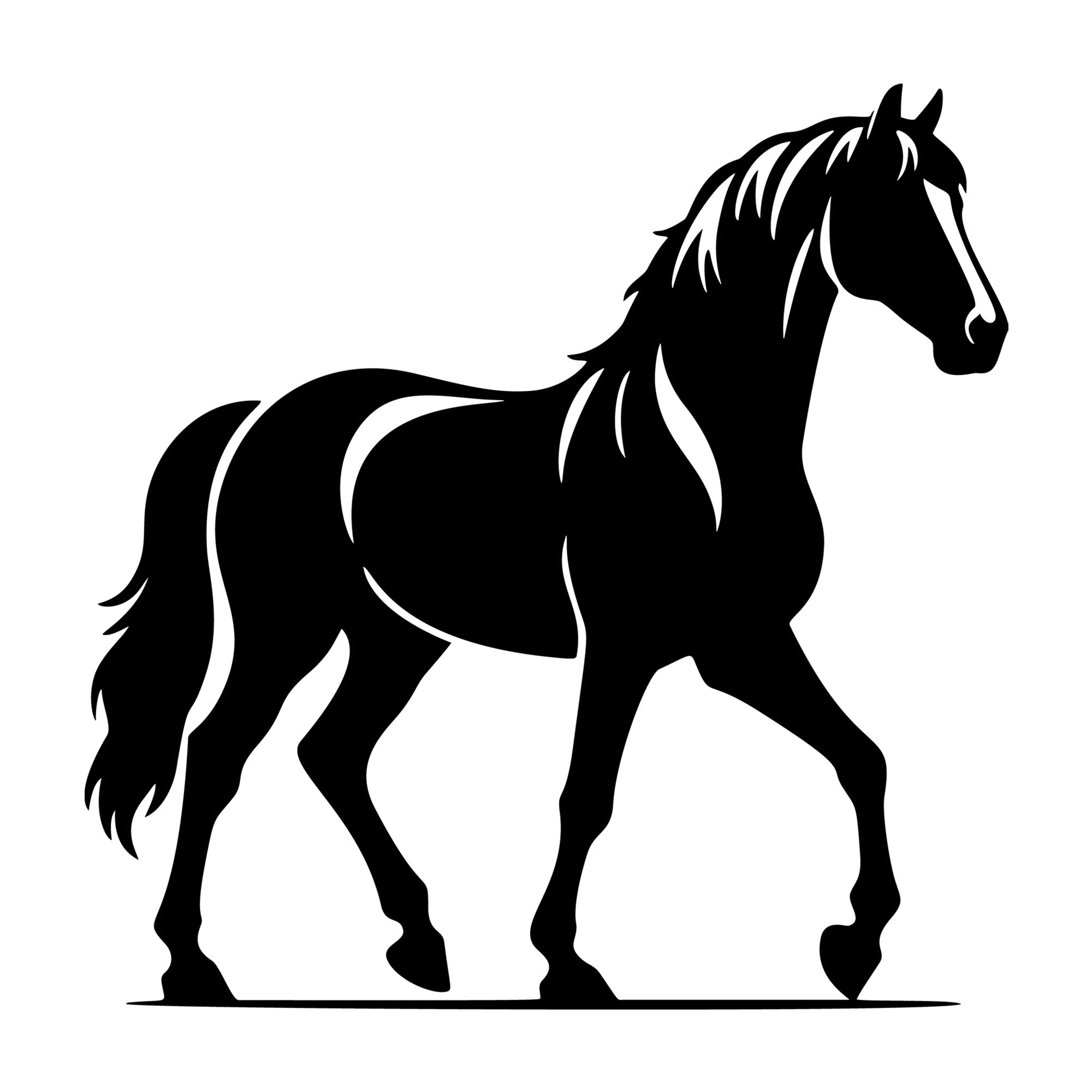 Horse Walking SVG design for Cricut, Silhouette, laser cutting, vinyl, sublimation, and craft projects.