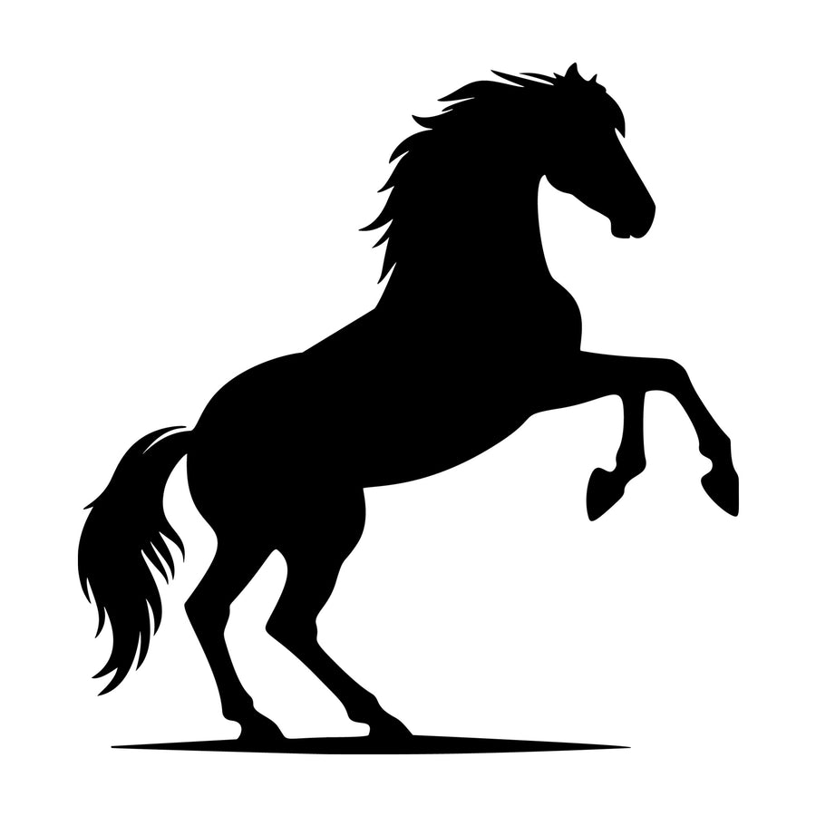 Horse bucking SVG design for Cricut, Silhouette, laser cutting, vinyl, sublimation, and craft projects.