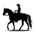 Horse with a cowboy SVG design for Cricut, Silhouette, laser cutting, vinyl, sublimation, and craft projects.