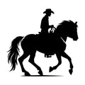 Horse with a cowboy silhouette SVG design for Cricut, Silhouette, laser cutting, vinyl, sublimation, and craft projects.