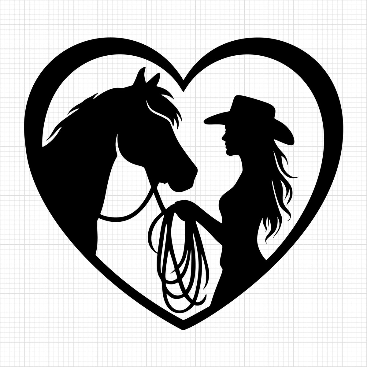 Horse Cowgirl Heart