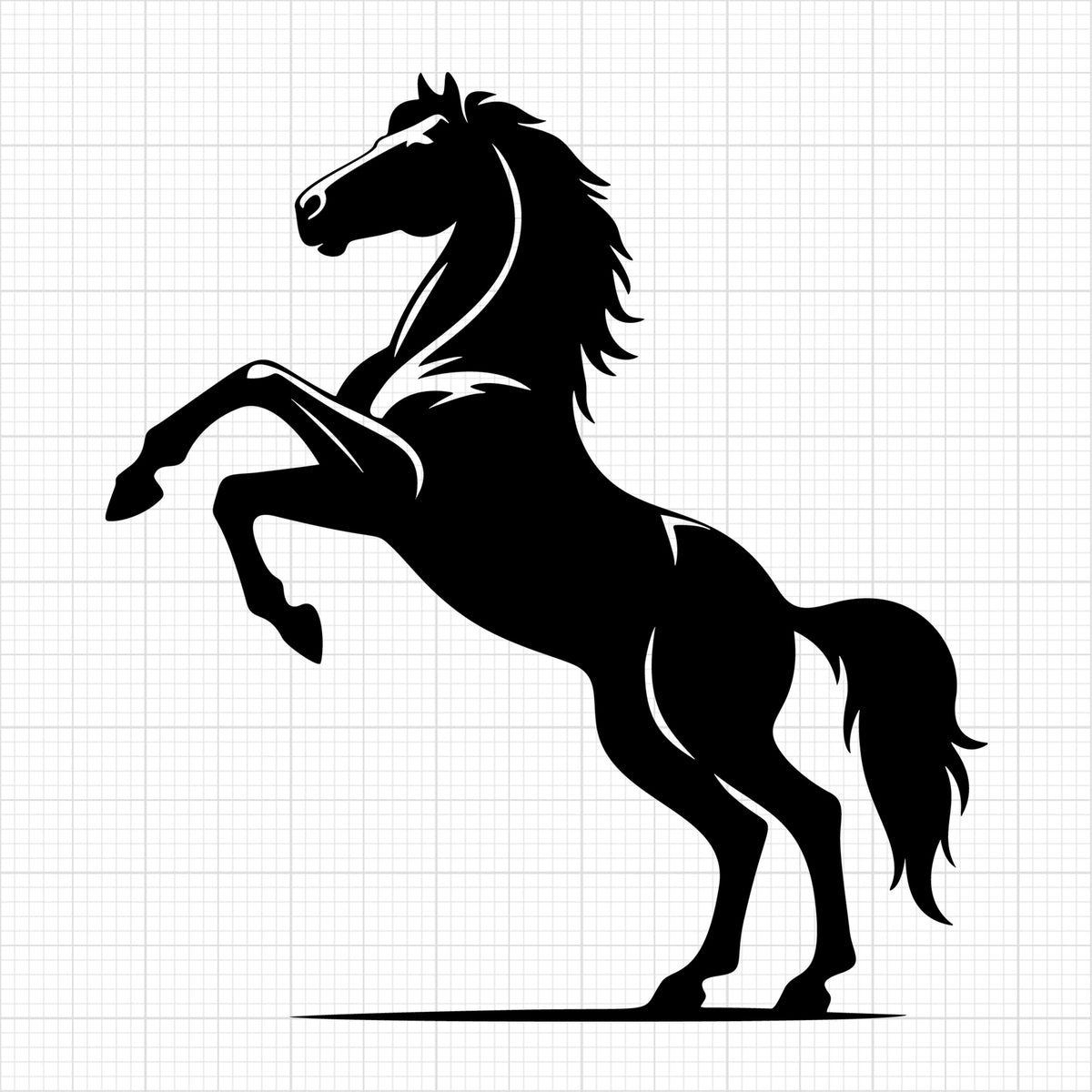 Horse rearing up