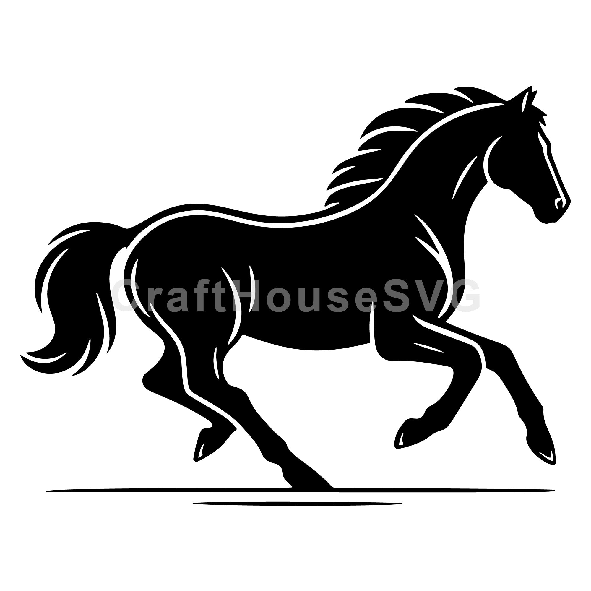 Horse galloping silhouette SVG