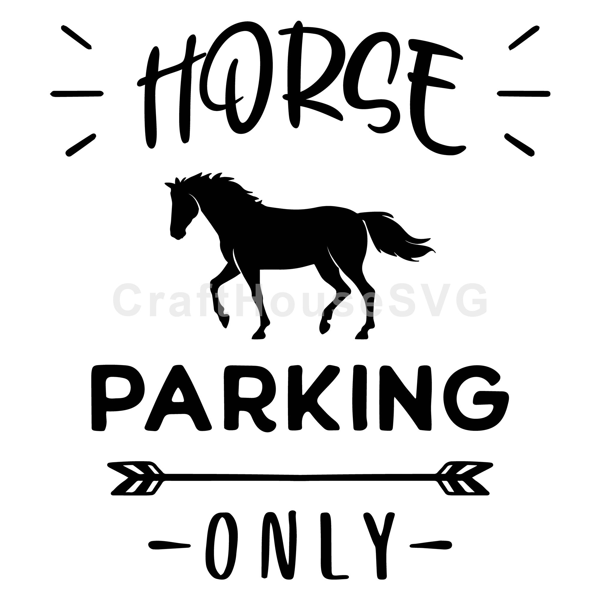 Horse parking only SVG