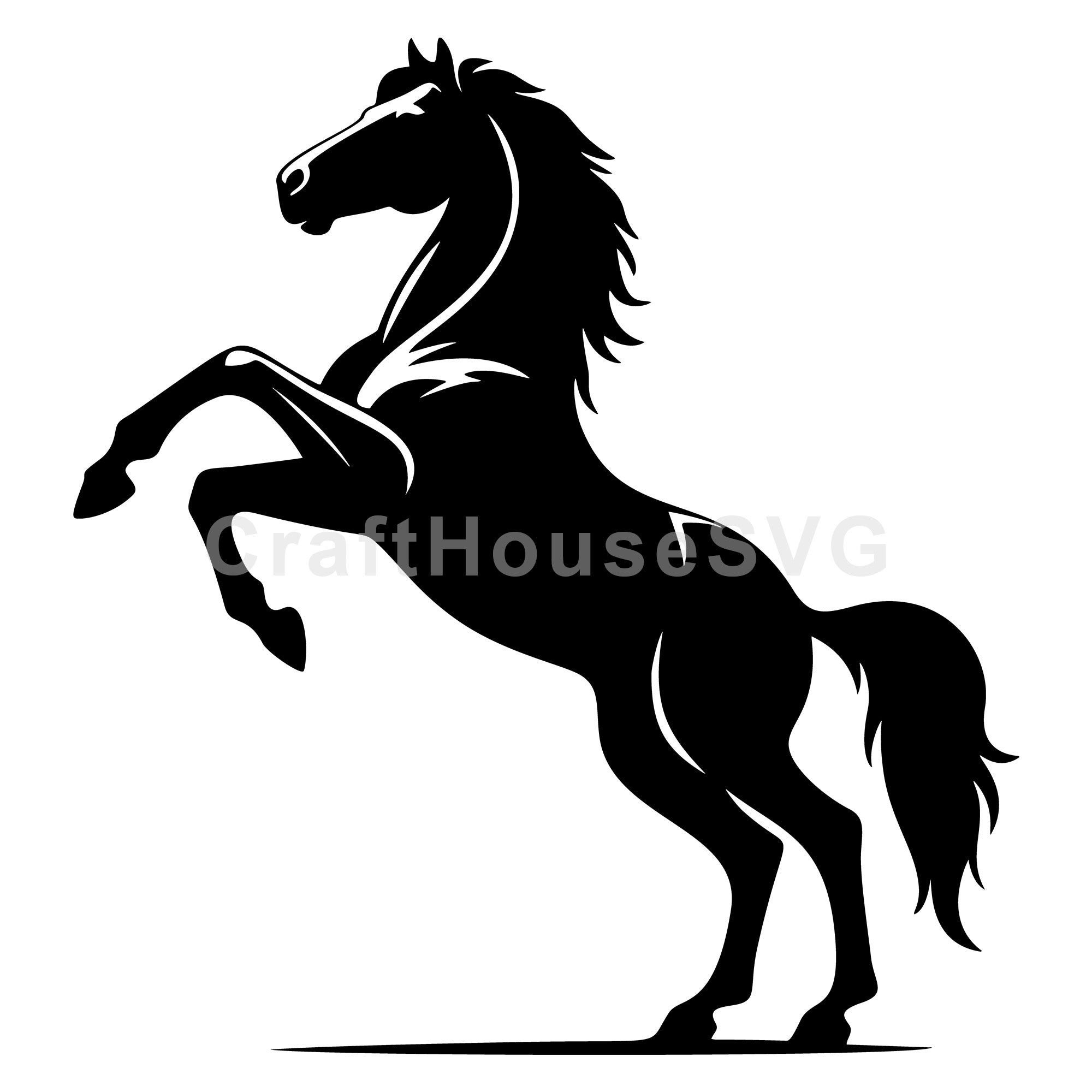 Horse rearing up SVG