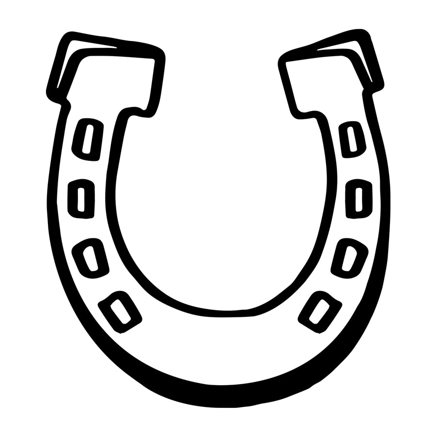 Horseshoe SVG design for Cricut, Silhouette, laser cutting, vinyl, sublimation, shirts, decals, and western craft projects.