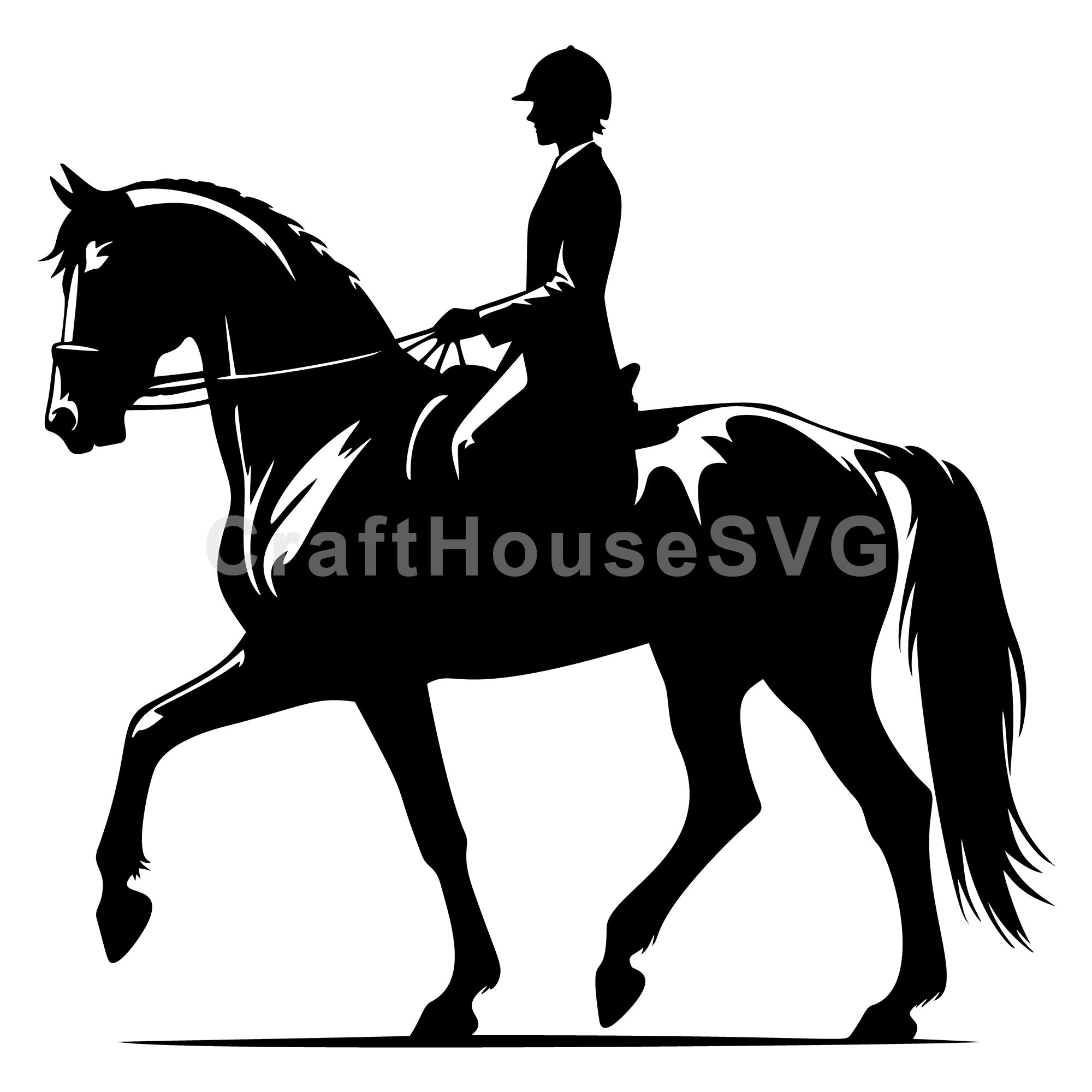 Horse with a rider SVG