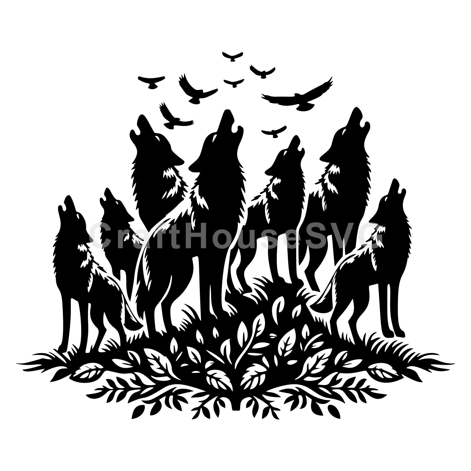 Howling Wolf Pack SVG