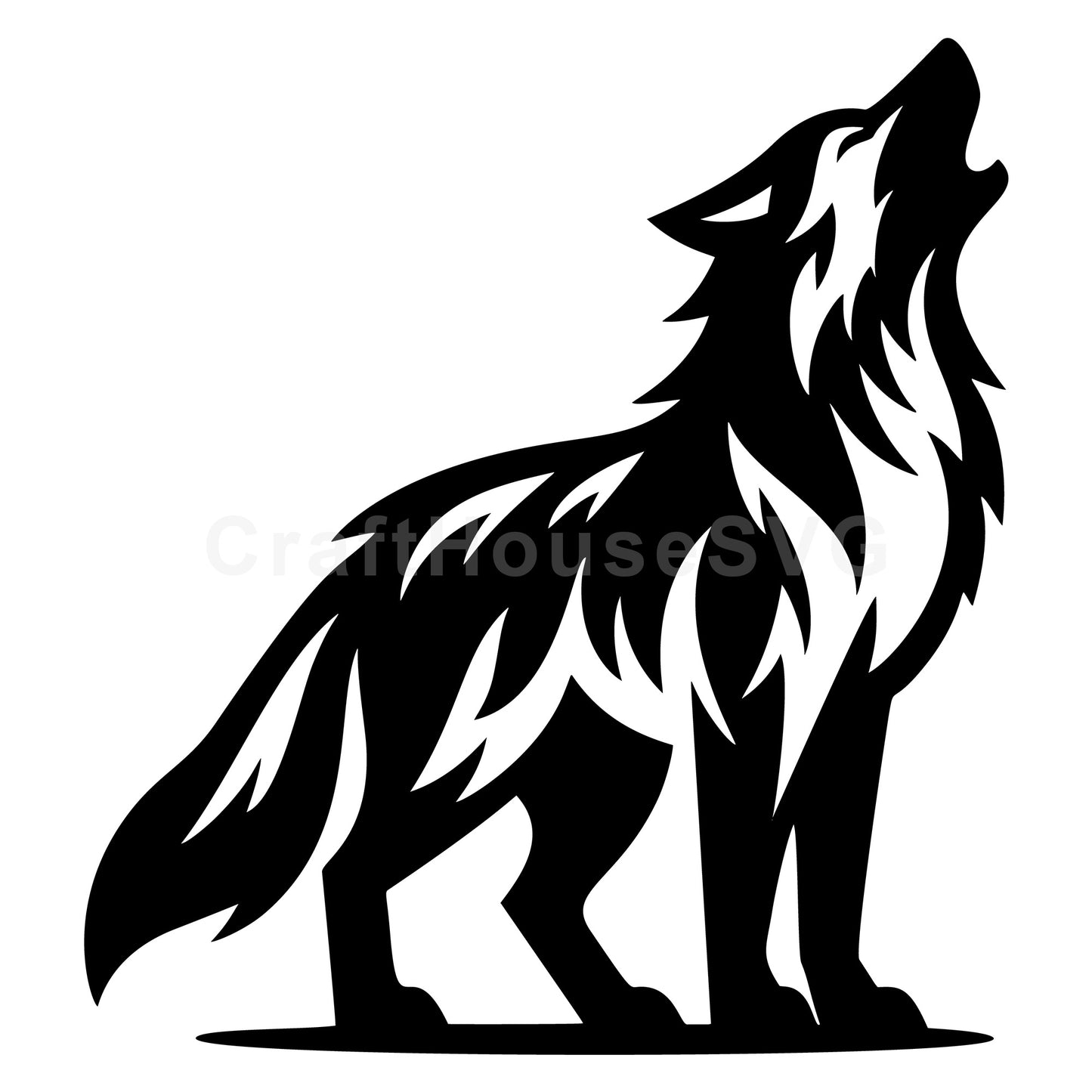 Howling Wolf SVG