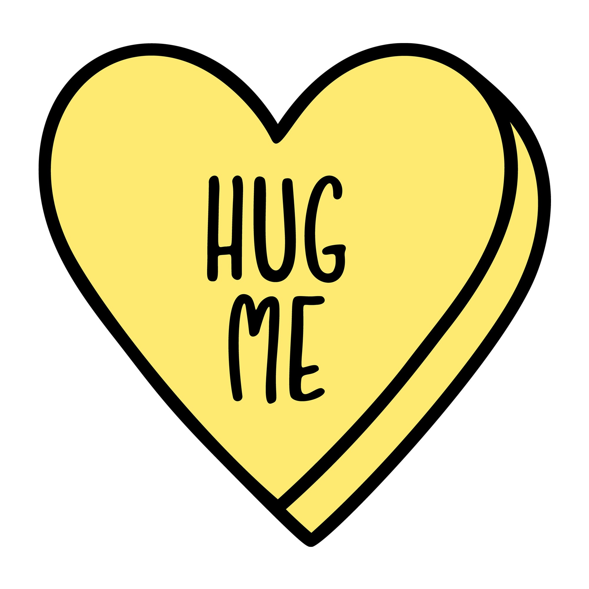 Hug Me SVG design for Cricut, Silhouette, laser cutting, vinyl, sublimation, Valentine conversation hearts, and craft projects.