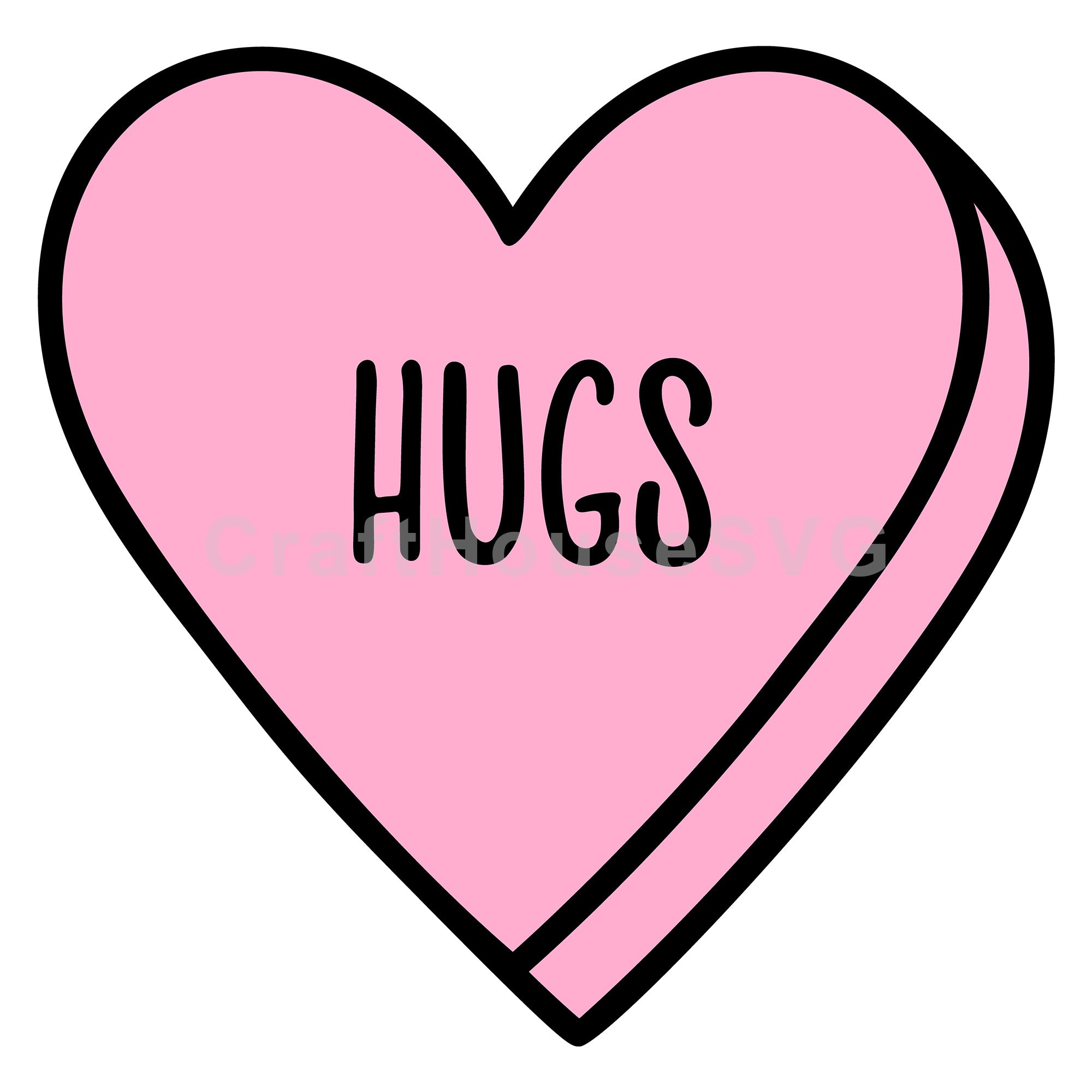 Hugs Conversation Heart SVG