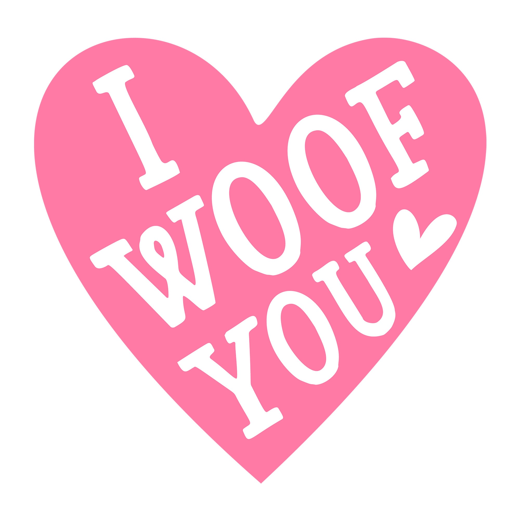 I Woof You SVG design for Cricut, Silhouette, laser cutting, vinyl, sublimation, and Valentine pet craft projects.
