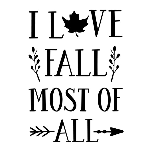 I love fall most of all SVG