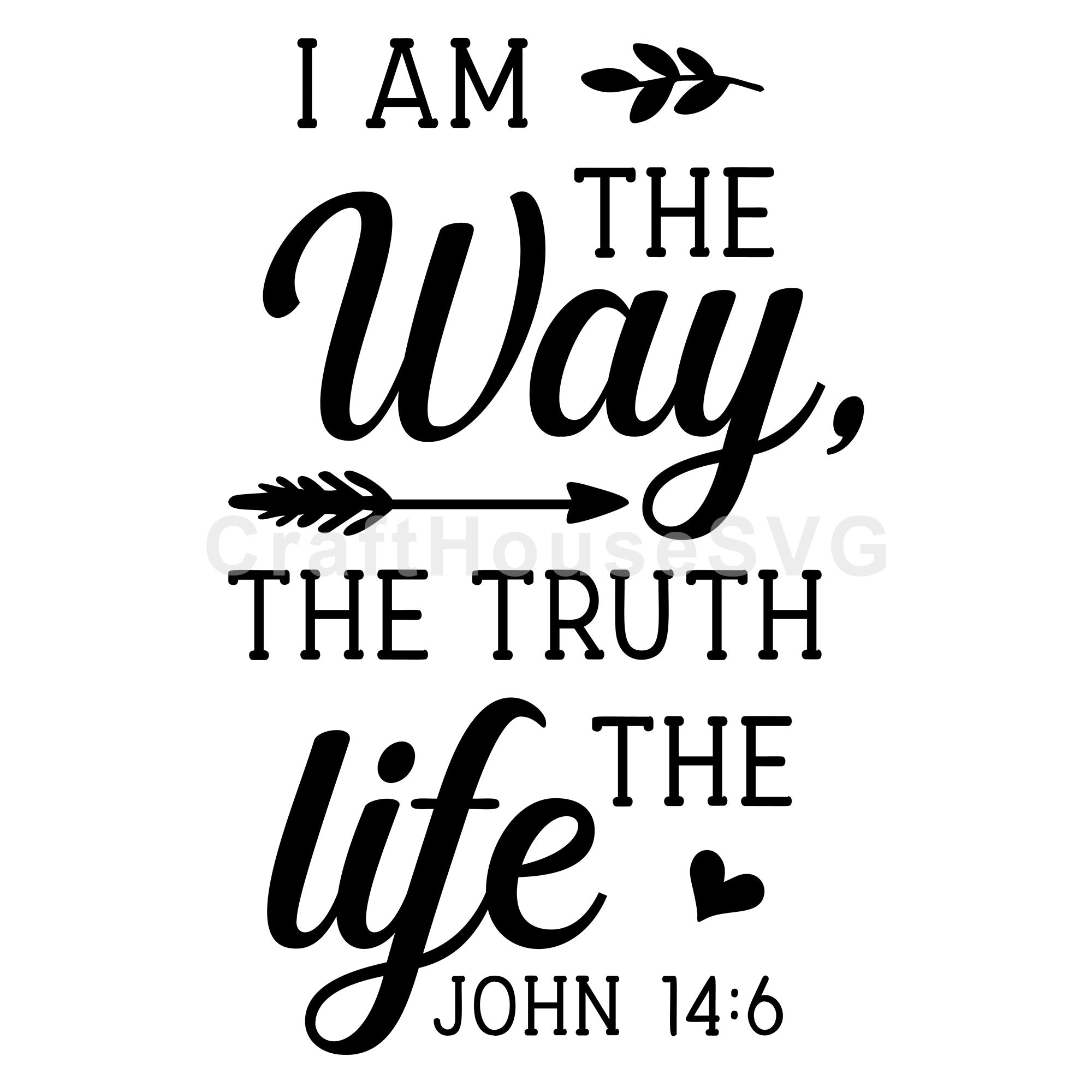 I Am The Way The Truth The Life SVG Christian Cut File