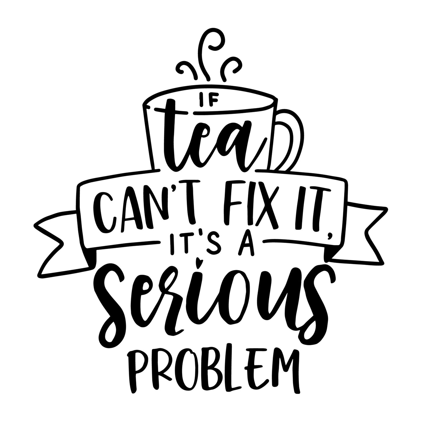 If tea can't fix it it's a serious problem SVG