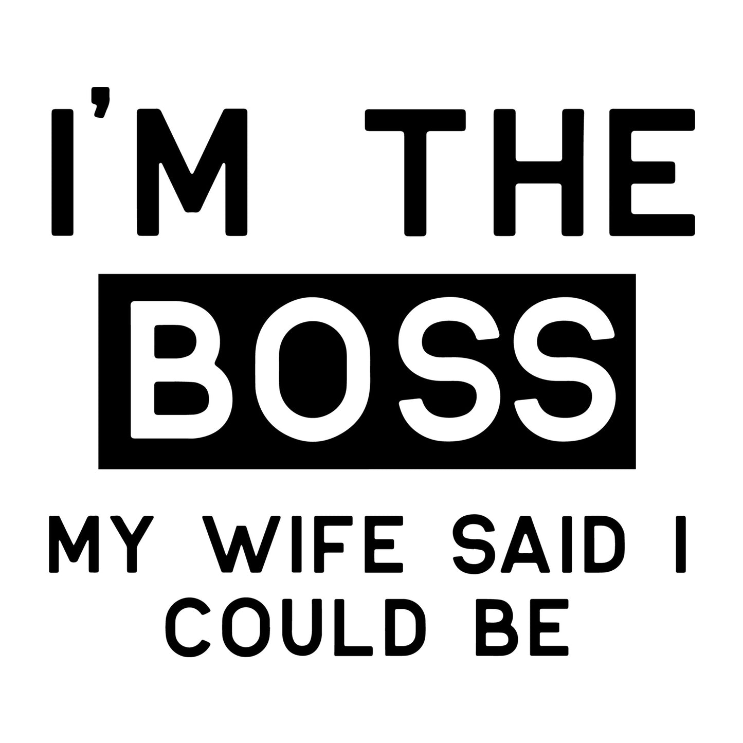 I'm The Boss My Wife Said I Could Be SVG