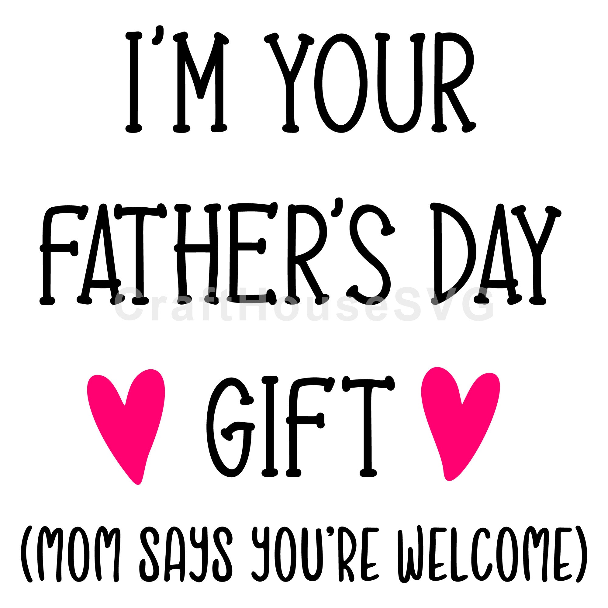 I'm Your Father's Day Gift Mom Says You're Welcome SVG