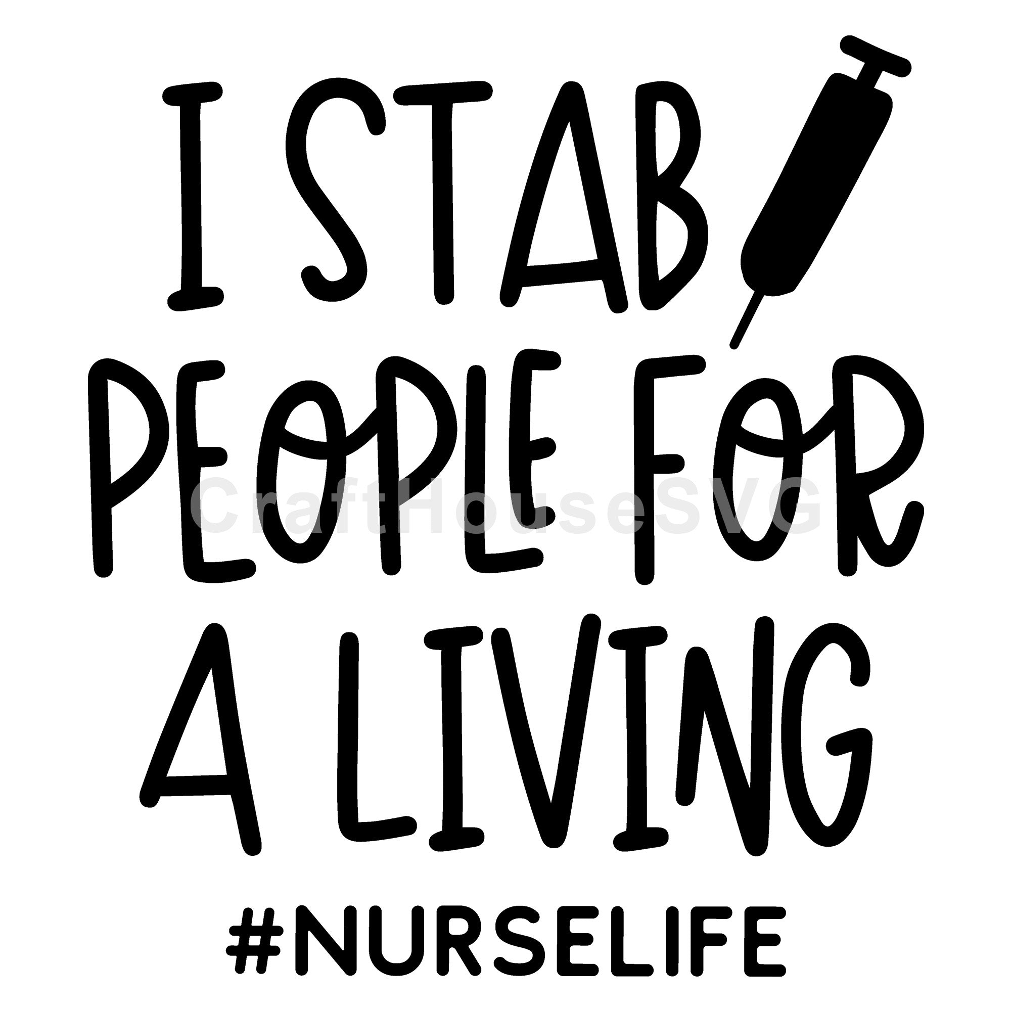 I stab people for a living SVG