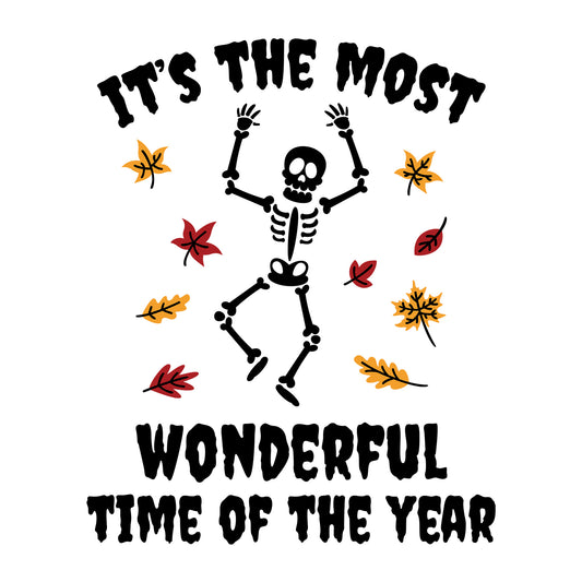 It's The Most Wonderful Time Of The Year SVG design for Cricut, Silhouette, laser cutting, vinyl, sublimation, and Halloween craft projects.