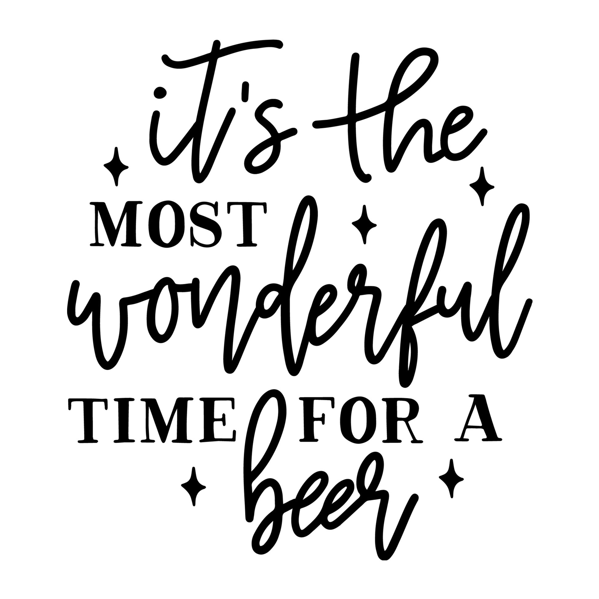 It's the Most Wonderful Time for a Beer SVG for Cricut, Silhouette, laser cutting, vinyl, sublimation, Christmas shirts, signs, decals, mugs, and DIY craft projects.