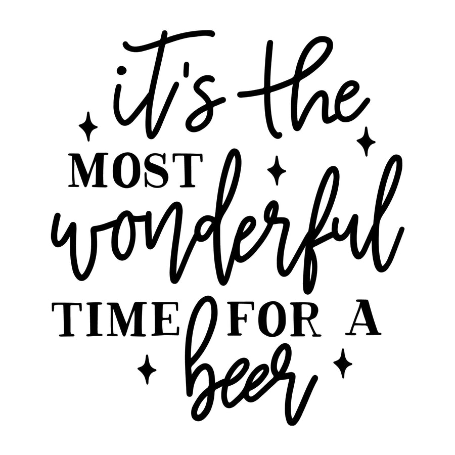 It's the Most Wonderful Time for a Beer SVG for Cricut, Silhouette, laser cutting, vinyl, sublimation, Christmas shirts, signs, decals, mugs, and DIY craft projects.
