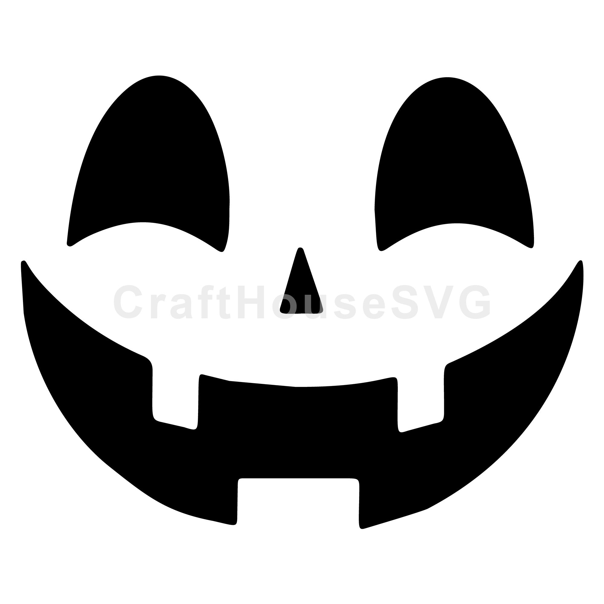 Happy Jack O' Lantern Face SVG | Halloween Decor Cut File