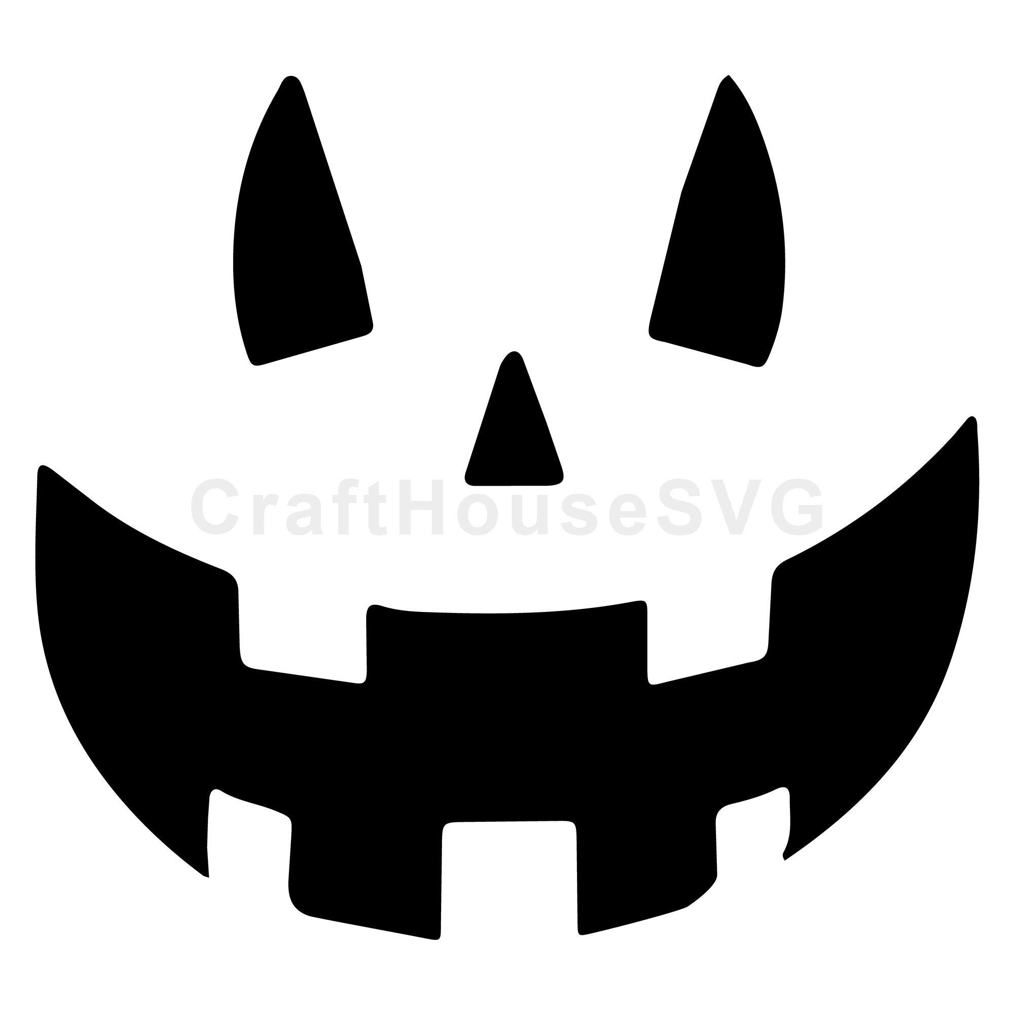 Classic Jack O' Lantern SVG | Pumpkin Carving Template