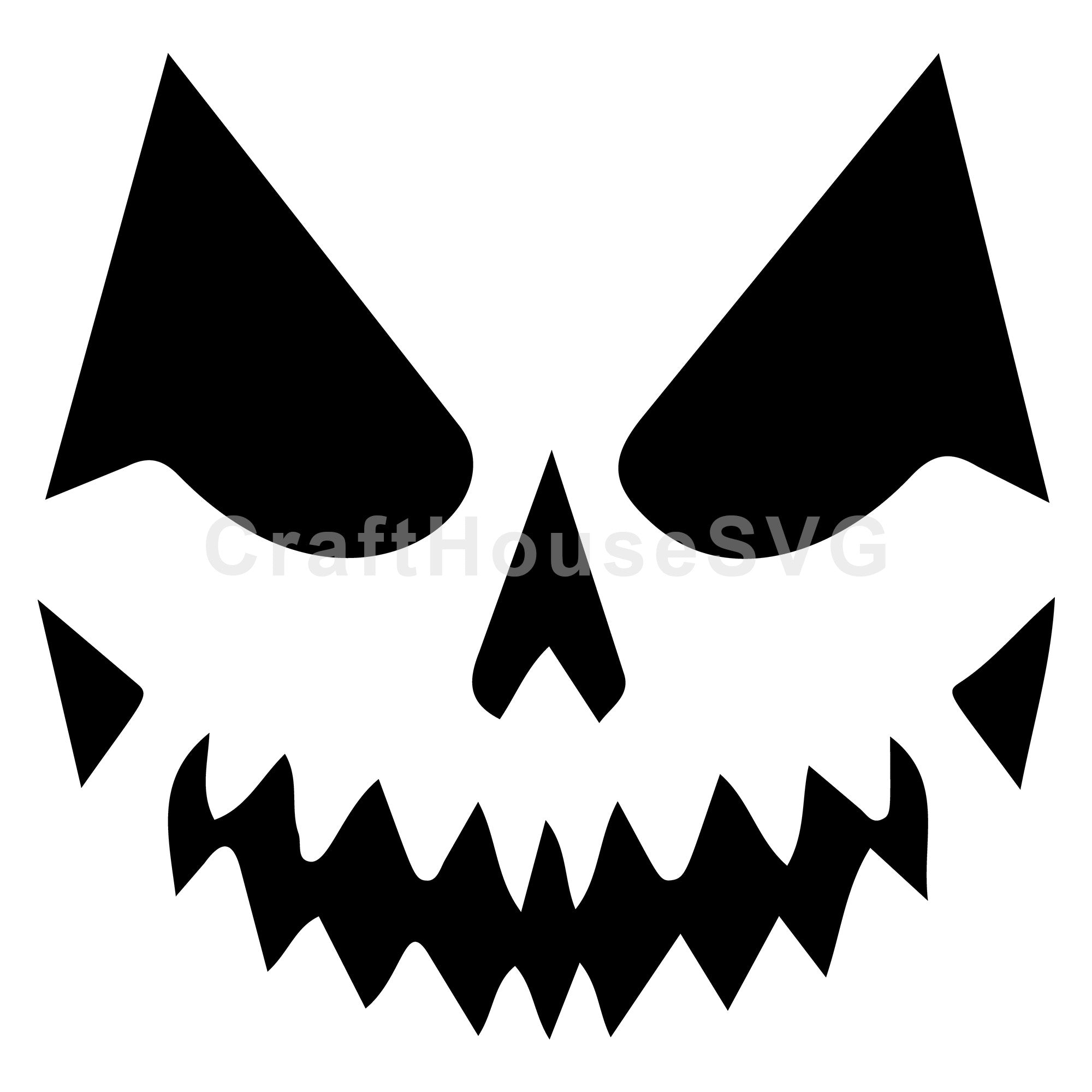 Sinister Jack O Lantern SVG | Spooky Halloween Craft File