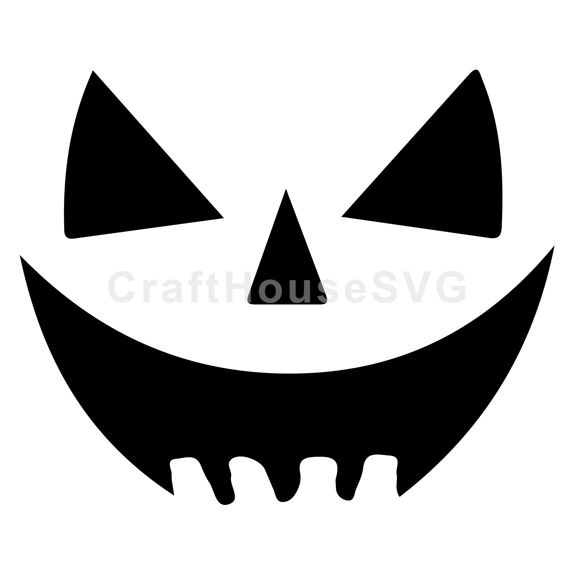 Scary Jack O Lantern SVG | Spooky Halloween Cut File