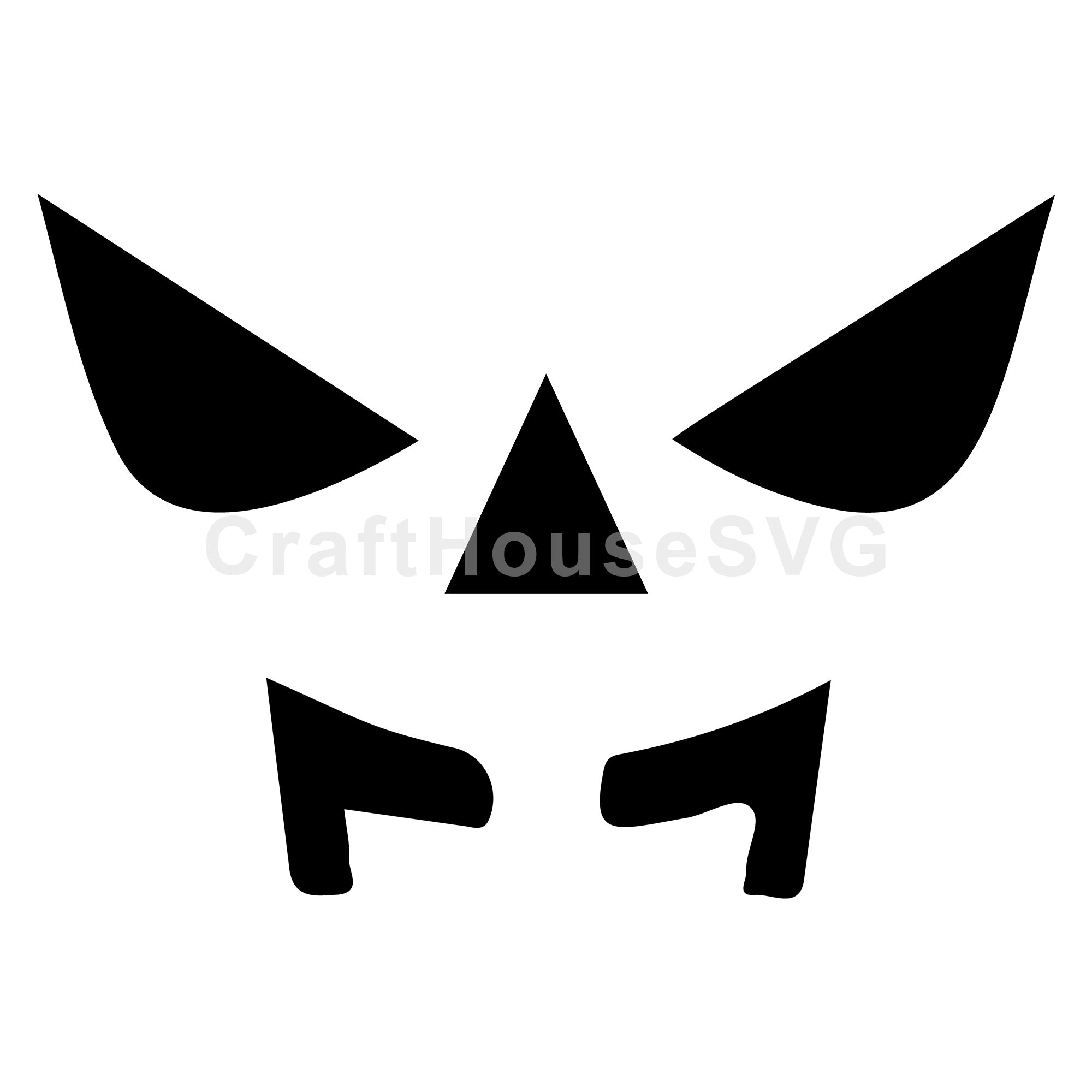 Pumpkin Face SVG | Spooky Halloween Decor Cut File