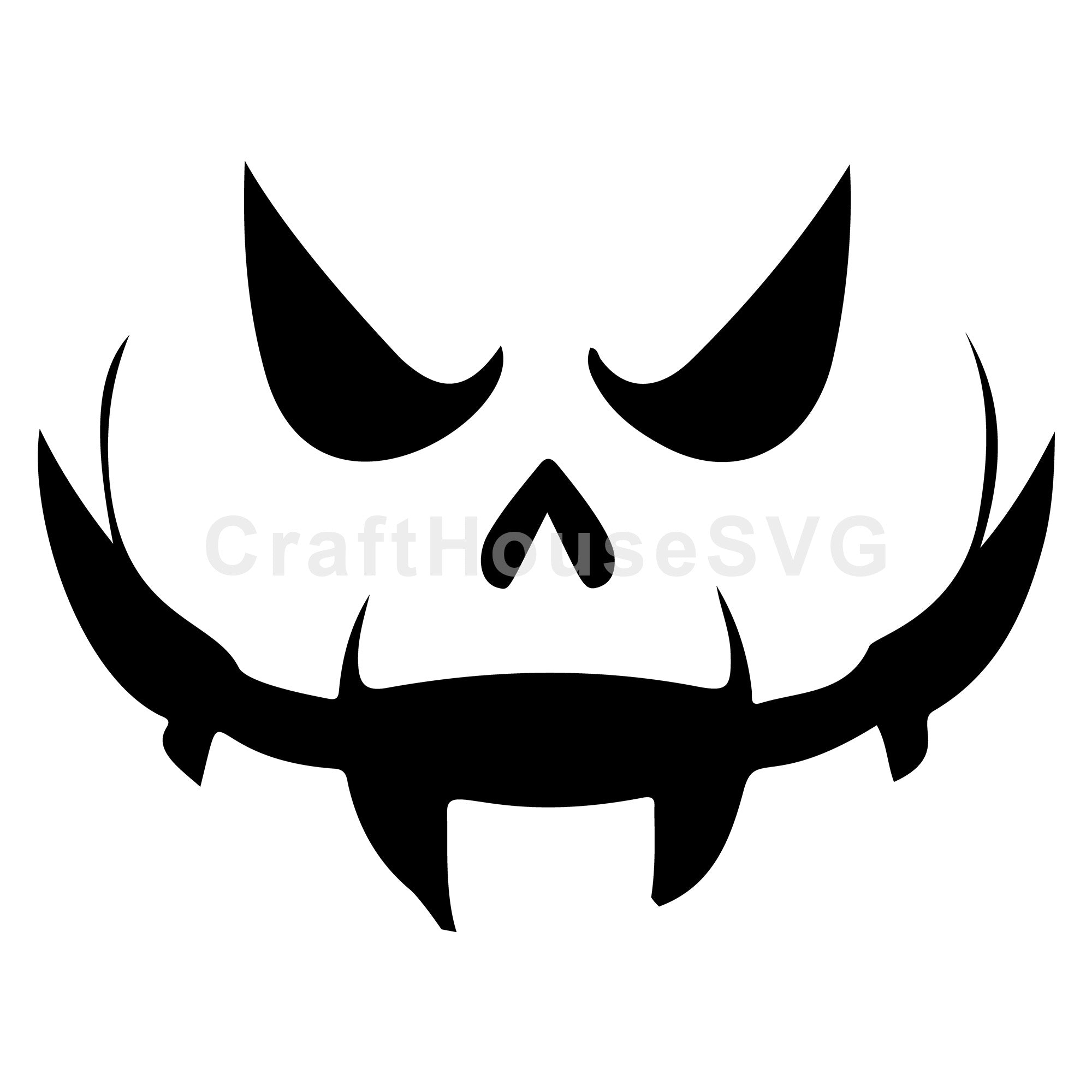 Menacing Jack O Lantern SVG | Halloween Craft Project