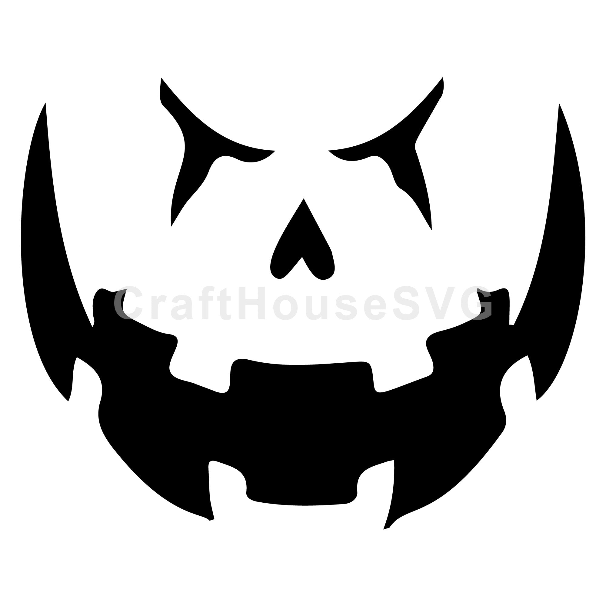 Creepy Smile Pumpkin SVG | Spooky Halloween Vinyl Cut