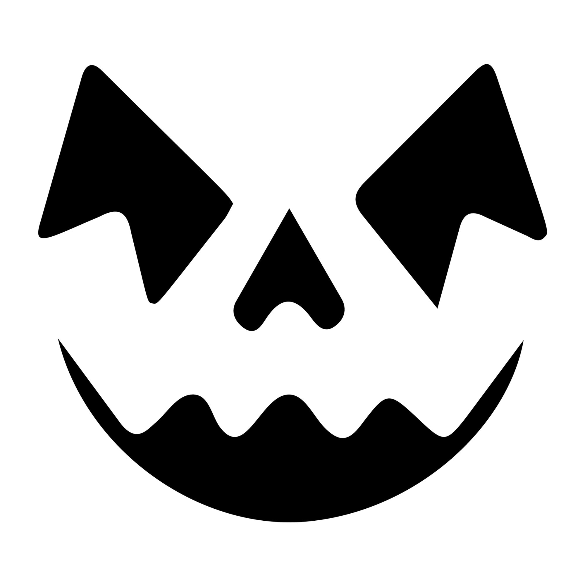 Jack O Lantern Face SVG design for Cricut, Silhouette, laser cutting, vinyl, sublimation, and Halloween craft projects.
