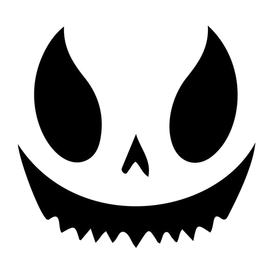 Jack O Lantern Face SVG design for Cricut, Silhouette, laser cutting, vinyl, sublimation, and Halloween craft projects.