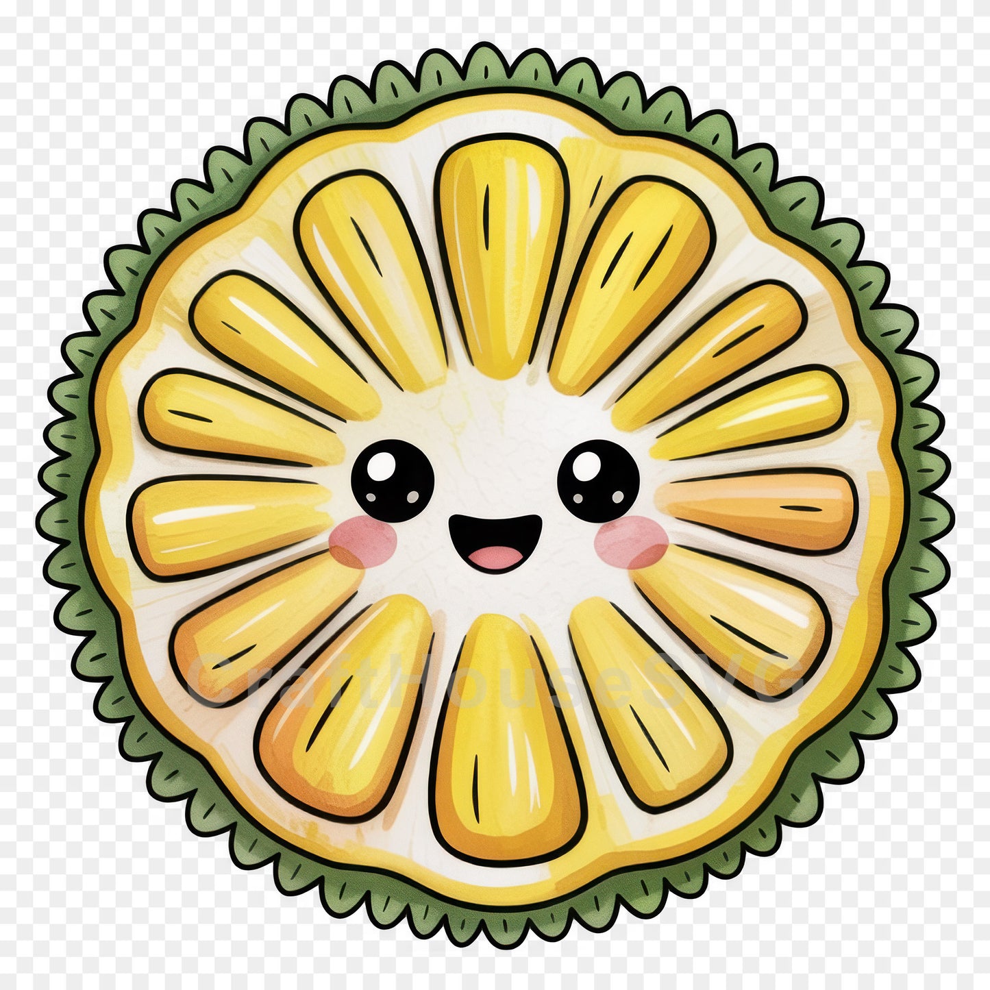 Kawaii Fruit Clipart Sublimation PNG Bundle