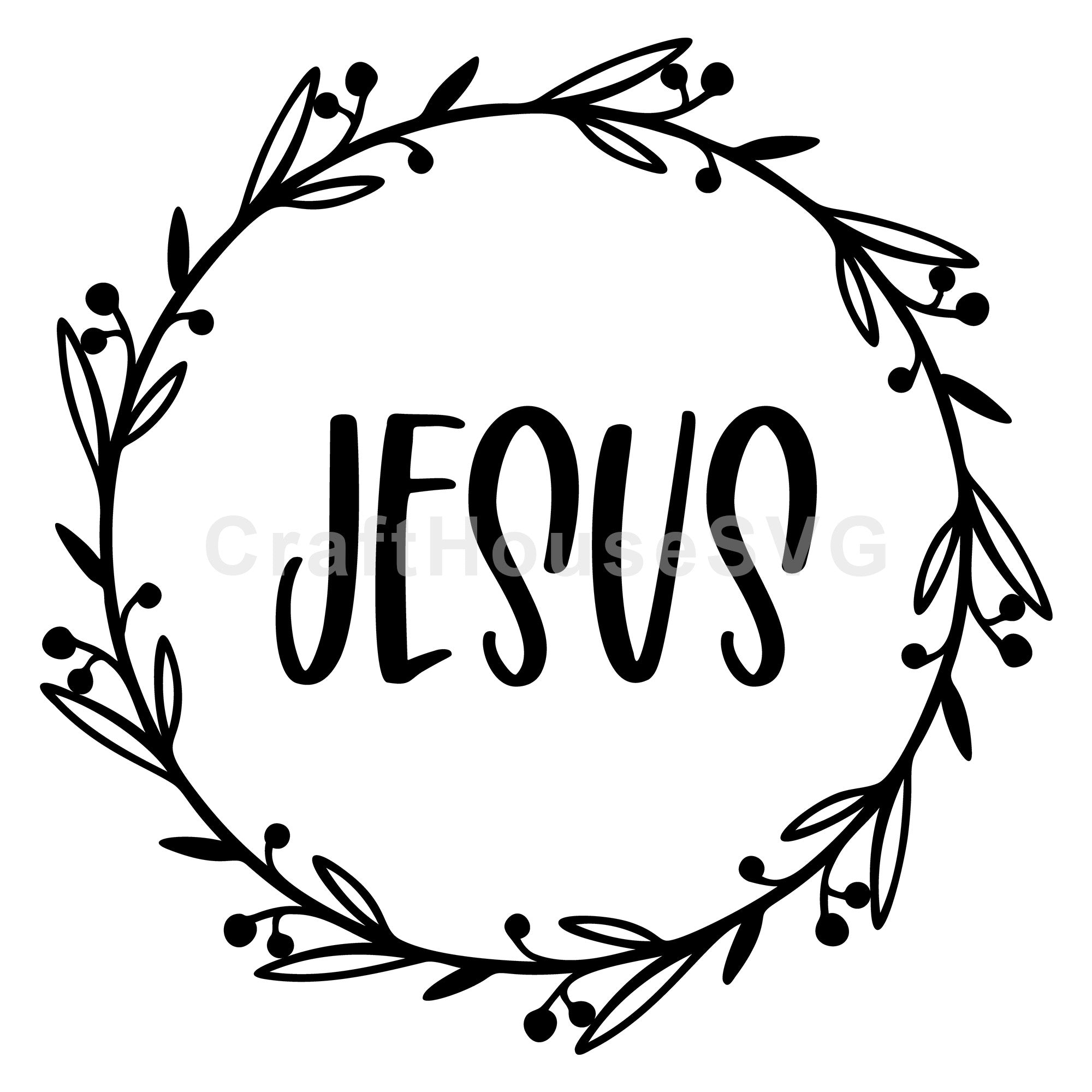 Jesus Christmas Ornament SVG