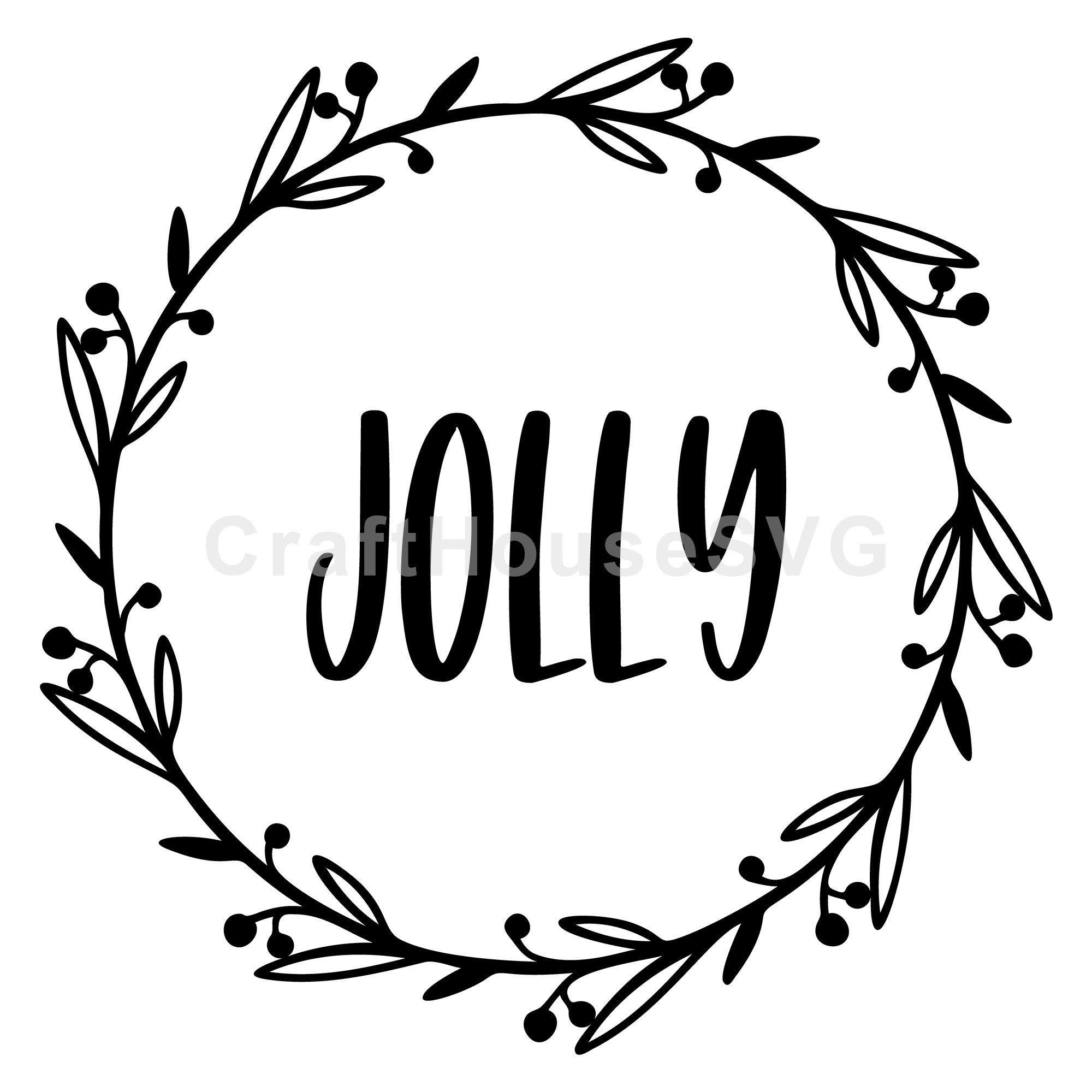 Jolly Christmas Ornament SVG