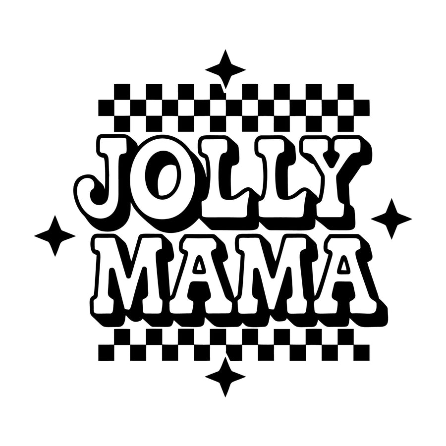 Jolly Mama SVG design for Cricut, Silhouette, laser cutting, vinyl, sublimation, and craft projects.