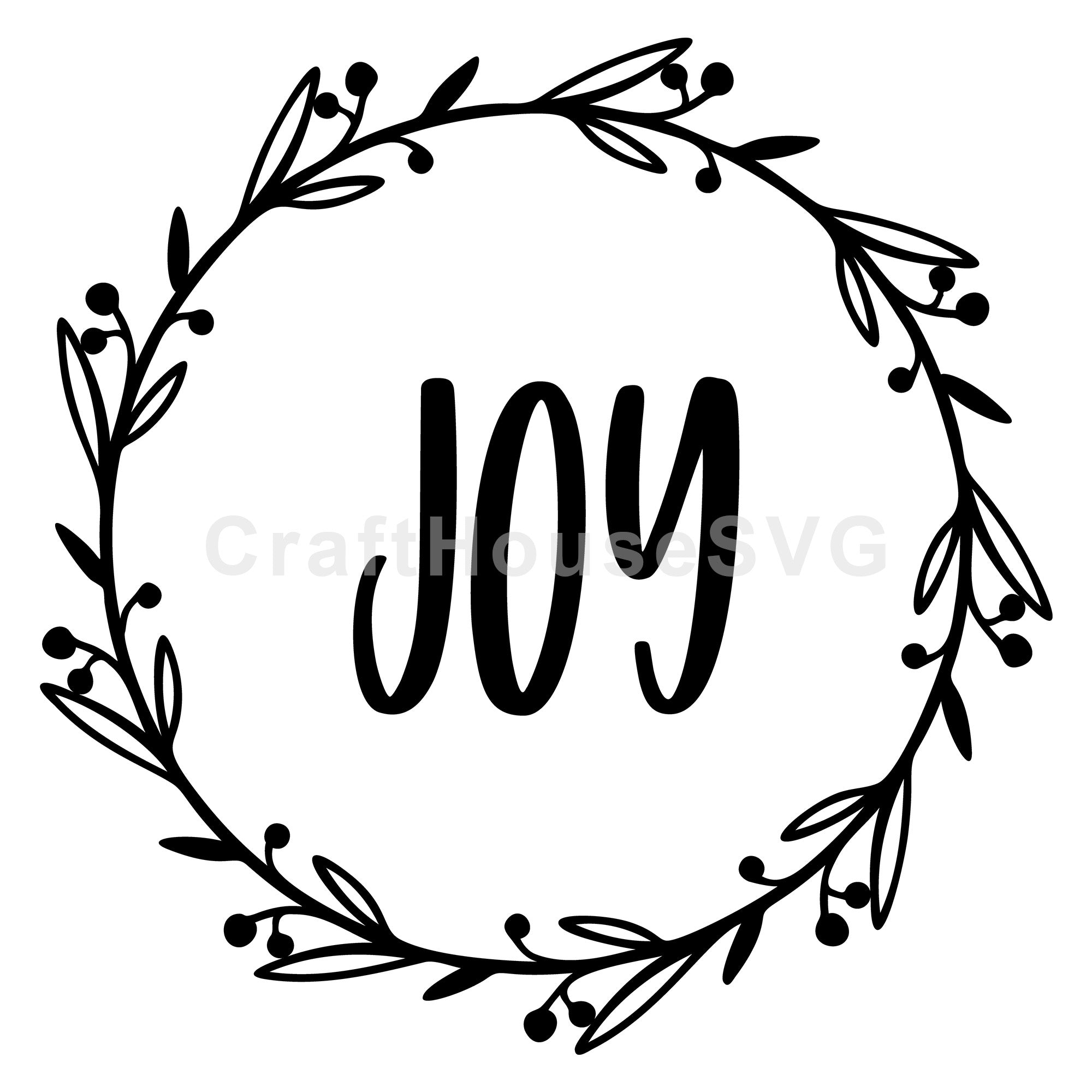 Joy Christmas Ornament SVG