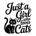 Just a Girl Who Loves Cats SVG