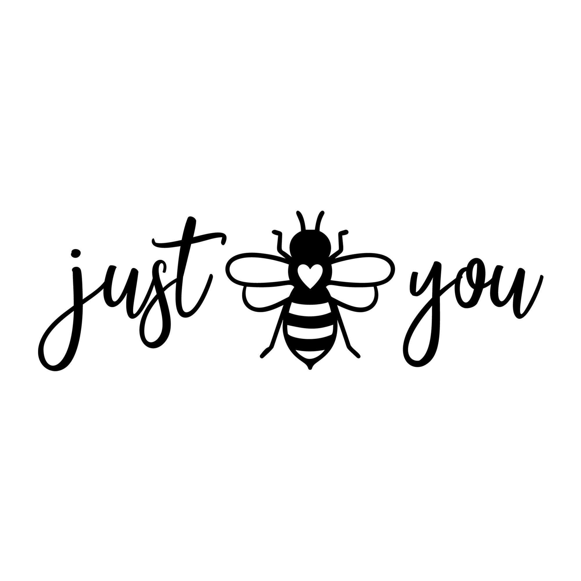 Just Bee You SVG design for Cricut, Silhouette, laser cutting, vinyl, sublimation, and bee craft projects.
