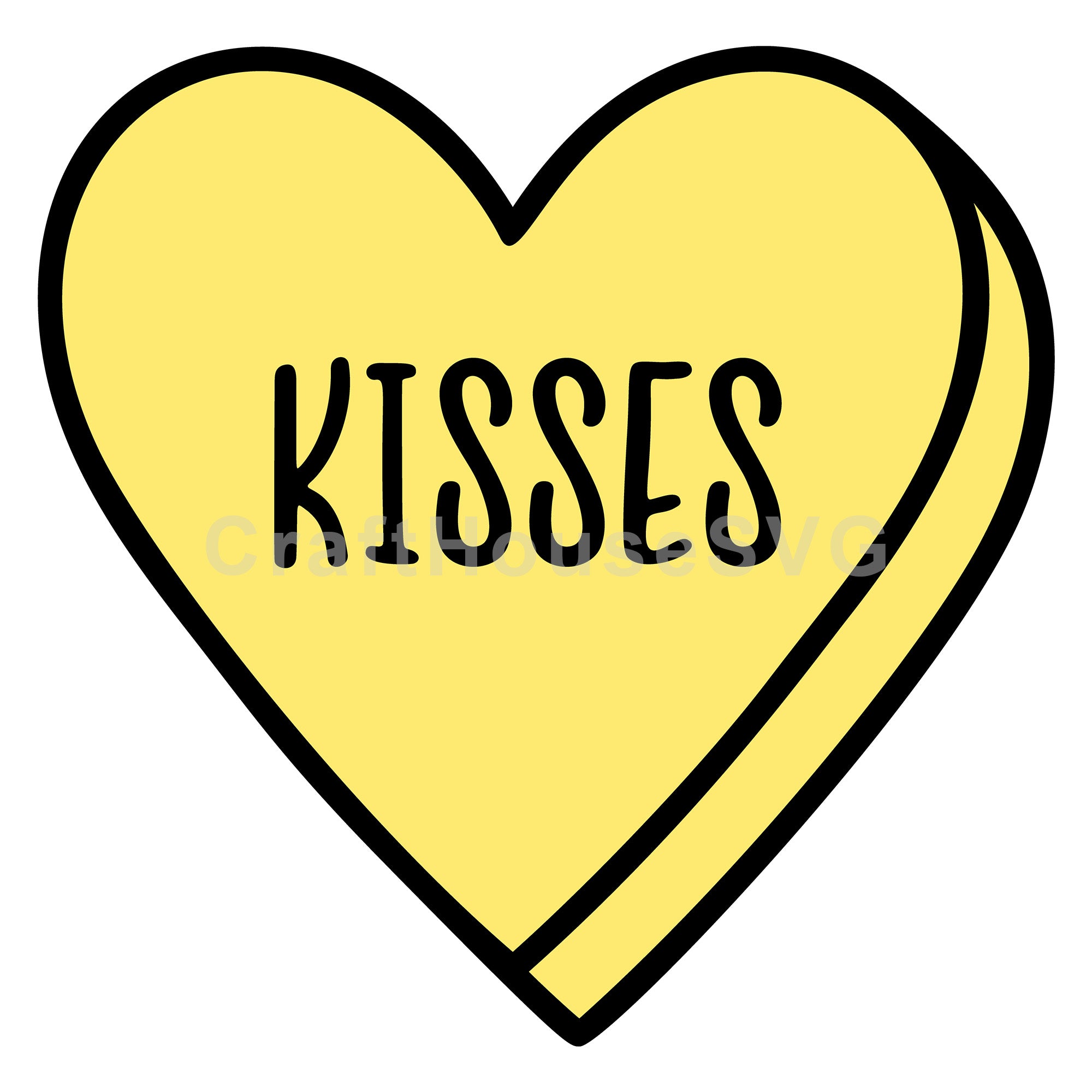 Kisses Conversation Heart SVG