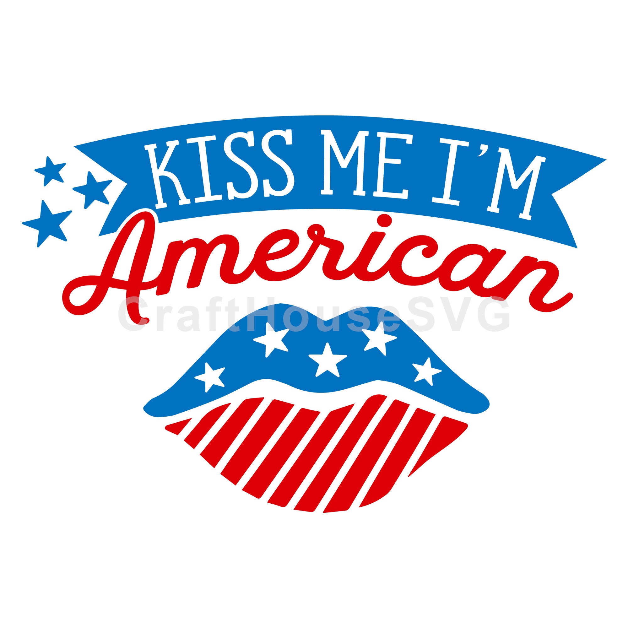 4th of July SVG file | Kiss me I'm American SVG MF55