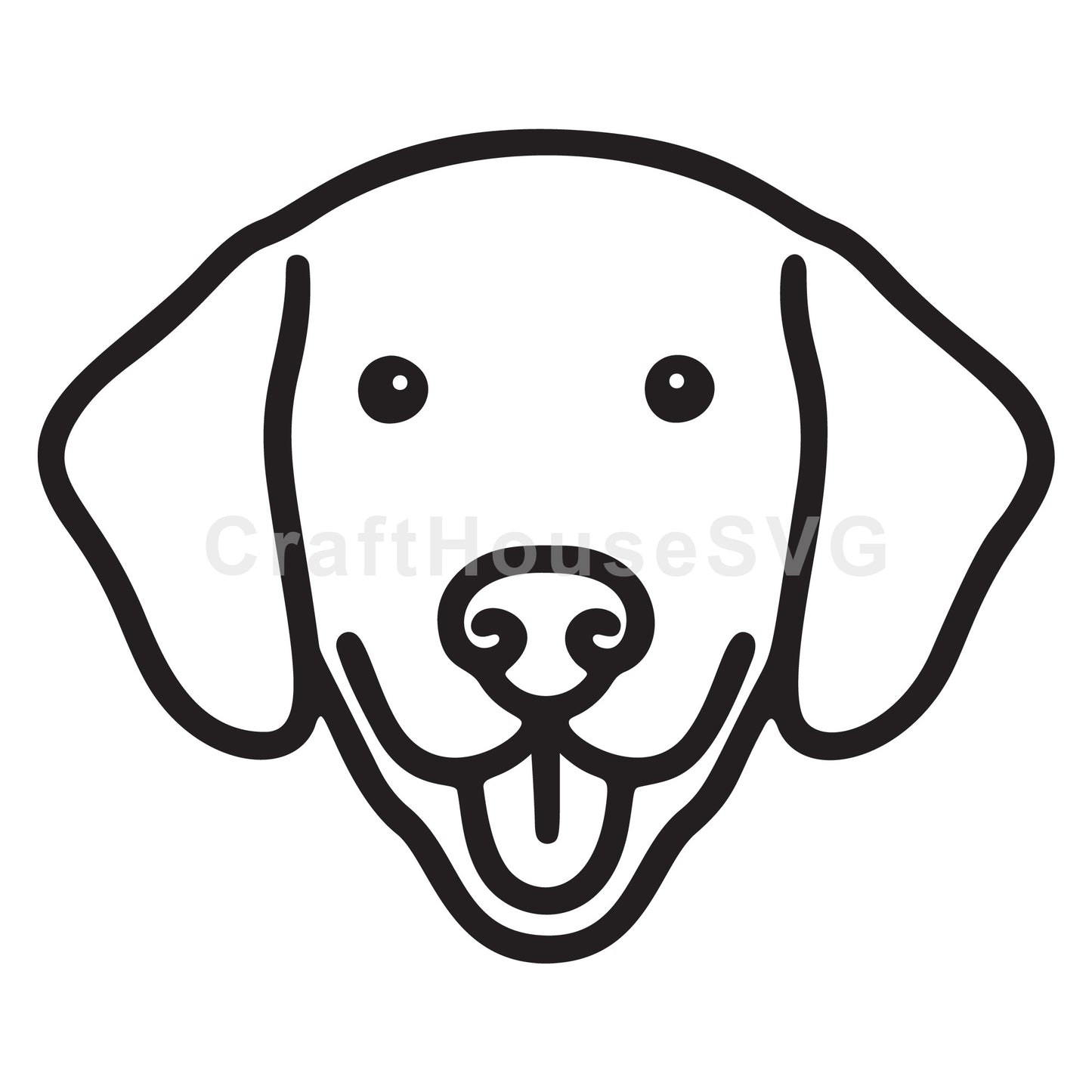 Labrador Outline SVG - Craft House SVG