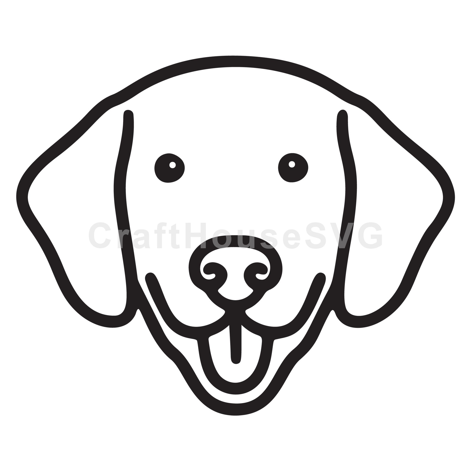 Labrador Outline SVG - Craft House SVG