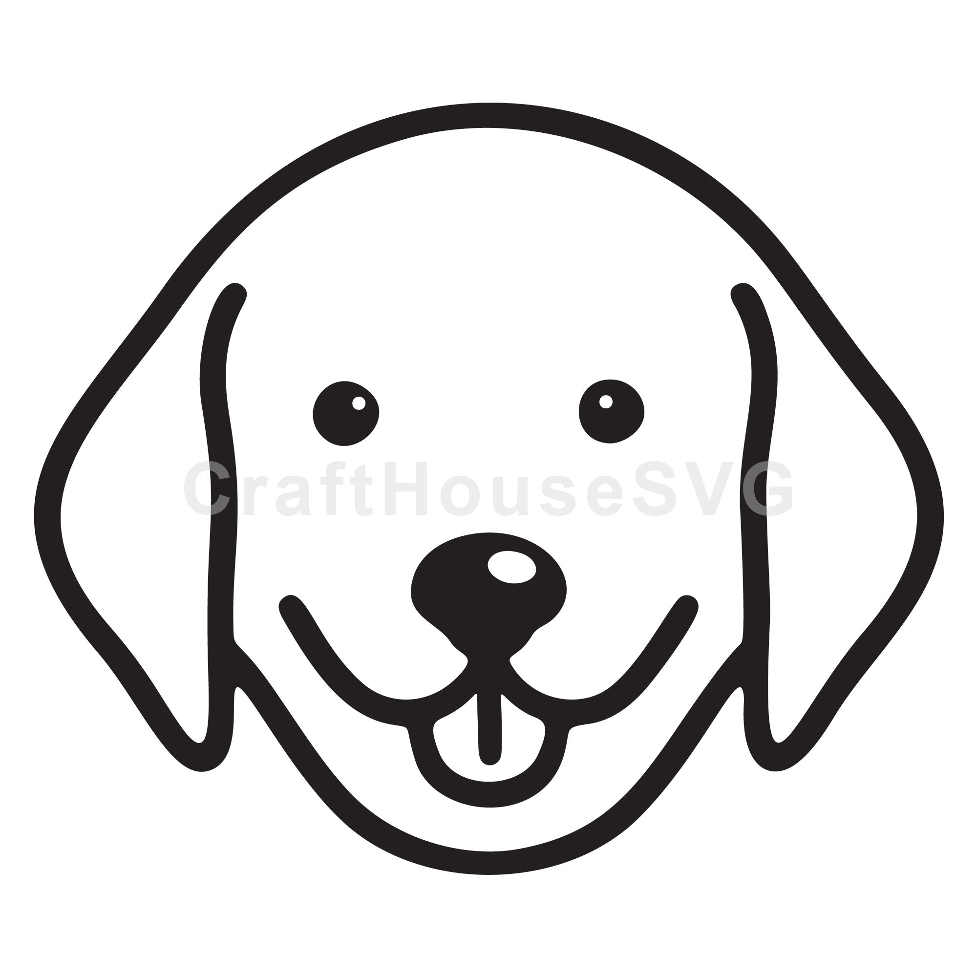 Labrador Puppy Outline SVG